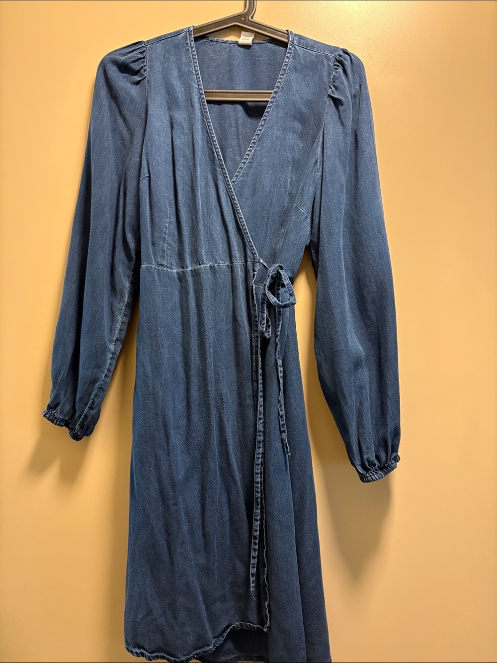Old Navy Blue Soft Denim Wrap Dress